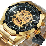Winner Watch Men Skeleton Automatic Mechanical Watch Gold Skeleton Vintage Man Watch Mens Watches Top Brand Luxury часы мужские