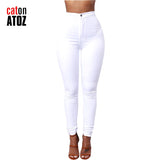 catonATOZ 1888 New Women&#39;s Spring Autumn High Waist Jeans Pencil Stretch Denim Pants Female Slim Skinny Trousers Calca Jeans