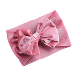 New Velvet Baby Headband Turban Big Bowknot Baby Girl Headband For Newborn Bow Hair Band Children Kid Head Wrap Hair Accessories