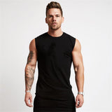 Summer Compression Gym Tank Top Men Cotton Bodybuilding Fitness Sleeveless T Shirt Workout Clothing Mens Sportswear Muscle Vests
