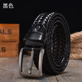 New Braided Belt for Men&#39;s Woven Belt Luxury Genuine Leather Cow Straps Hand Knitted Designer Men for Jeans Girdle Male Belts
