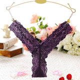 Sexy Lace Floral Thong Ladies Panties Embroidered Mesh Yarn Perspective Young Women Girls Underwear Hot T Pants G-String Thongs