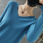 Women Sweater Autumn Winter V-neck Knitwear Long Sleeve Loose Cashmere Sweater Pullovers Lady Cheap Quality Jumper Knitted Tops