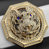 2022 new tiger Golden buckle luxury brand ceinture homme Casual belt men genuine leather Waist Strap wide Waistband High Quality