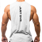 Brand Just Gym Clothing Fitness Mens Sides Cut Off T-shirts Dropped Armholes Bodybuilding Tank Tops Workout Sleeveless Vest