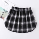 Detachable Mini Under Fake Skirt Shirt Extender Women Black White Fake Hem Tail Blouse Irregular Skirt Shirt Extenders Women