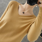 Women Sweater Autumn Winter V-neck Knitwear Long Sleeve Loose Cashmere Sweater Pullovers Lady Cheap Quality Jumper Knitted Tops