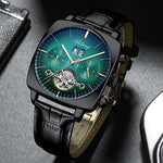 watch men luxury mechanical automatic chronograph Square Large Dial Watch Hollow Waterproof 2020 New mens fashion watches swiss