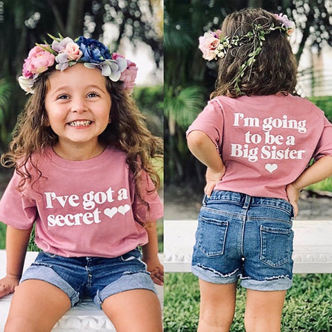 2022 Baby Big Sister Girl Shirt Clothes Cotton Kid Girls Summer Clothes Child T Shirt Tops For Kids Girls Funny Tee shirt