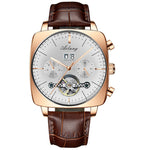 watch men luxury mechanical automatic chronograph Square Large Dial Watch Hollow Waterproof 2020 New mens fashion watches swiss