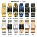 Relogio Masculino WWOOR Gold Watch Men Square Mens Watches Top Brand Luxury Golden Quartz Stainless Steel Waterproof Wrist Watch