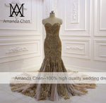 robe de mariée Strapless Lace Appliques Champagne Wedding Dress 2023