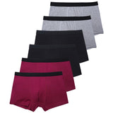 6pcs/Set Black Boxer Men Underpants Bamboo Mens Boxers Man Breathable Men&#39;s Panties Free Shipping Sexy Underwear For Men Gifts