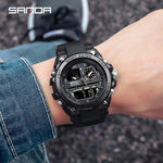 SANDA 2023 Top Brand Men&#39;s Watches 5ATM Waterproof Sport Military Wristwatch Quartz Watch for Men Clock Relogio Masculino 6024