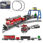 City High-Tech Train Harmony High-speed Rail Electric Motor Military Car Building Blocks RC Track Bricks Kid Toy