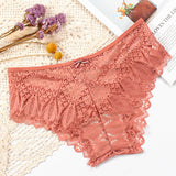 CINOON Sexy Panties Women Lace Low-waist Briefs Female Hollow Out Underwear Solid G String Lingerie Transparent Underpant