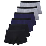 6pcs/Set Black Boxer Men Underpants Bamboo Mens Boxers Man Breathable Men&#39;s Panties Free Shipping Sexy Underwear For Men Gifts