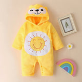 2021 New Cute BABY Newborn Baby Boy Girl Clothes Long Sleeve Hoddies Bear Zipper Baby Romper Clothes Autumn Winter Wear 0-18M