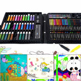 150 Pcs/Set Drawing Tool Kit  Kids Art Set  Painting Brush Art Marker Water Color Pen Crayon Kids Gift Art Supplies Stationery