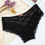 CINOON Sexy Panties Women Lace Low-waist Briefs Female Hollow Out Underwear Solid G String Lingerie Transparent Underpant