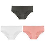 CINOON 3PCS/Set Women&#39;s Panties Cotton Underwear Solid Color Briefs Girls Low-Rise Soft Panty Women Underpants Female Lingerie