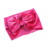 New Velvet Baby Headband Turban Big Bowknot Baby Girl Headband For Newborn Bow Hair Band Children Kid Head Wrap Hair Accessories