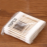 100/200pcs/Box Bamboo Baby Cotton Swab Wood Sticks Soft Cotton Buds Cleaning of Ears Tampons Cotonete Pampons Health Beauty