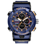 SMAEL Sport Watch Men Waterproof LED Digital Watches Stopwatch Big Dial Clock For Male 8038 relogio masculino Men Watches Quartz
