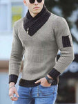Korean Fashion Autumn Men Casual Vintage Style Sweater Wool Turtleneck Oversize 2021 Winter Men Warm Cotton Pullovers Sweaters