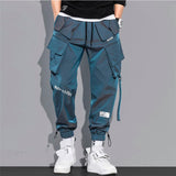 Men&#39;s Cargo Pants Fashion Hip Hop Multi-pocket Trousers Trendy Streetwear Solid Sweatpants Pantalones Casuales Para Hombre