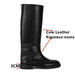 FEDONAS 2022 INS Women Knee High Boots Genuine Leather High Heeled Autumn Winter Warm Shoes Woman Snow Motorcycle Boots Shoes