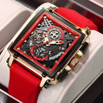 Men Watch Top Brand Luxury Waterproof Quartz Square Wrist Watches For Men Date Sports Silicone Clock Male Montre Homme