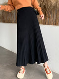 TIGENA Knitted Long Maxi Skirt Women 2022 Fall Winter Casual Solid Thick Warm A Line High Waist Ankle Length Skirt Female Ladies