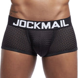 JOCKMAIL Sexy Men&#39;s Cotton Panties Boxer Male Underwear Solid Men&#39;s Shorts Breathable Underwear Striped Boxer shorts  men boxer