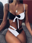 2022 Sexy Women High Waist Bikini Swimsuit Swimwear Female Bandeau Thong Brazilian Bikini Set Bathing Suit Bather