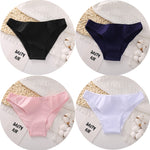 4PCS/Set Women&#39;s cotton briefs Sexy Low Waist Female Underpants Elasticity Comfortable Underwear Women&#39;s panties Lingerie M-XXL