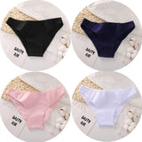 4PCS/Set Women&#39;s cotton briefs Sexy Low Waist Female Underpants Elasticity Comfortable Underwear Women&#39;s panties Lingerie M-XXL