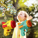Bubble Gun Kids Toys Electric Automatic Soap Rocket Bubbles Machine Outdoor Wedding Party Toy LED Light Children Birthday Gifts