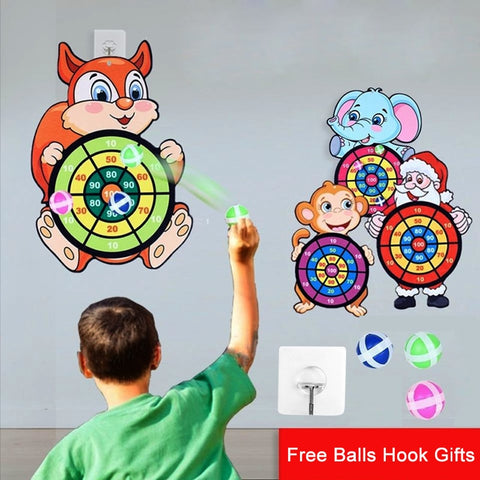 Sticky Ball Dart Board Target Sports Game Toys For Children Outdoor Party Toys Target Sticky Ball Throw Educational Board Games