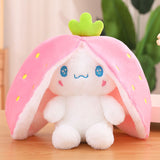 Bunny Plush Toys Cute Strawberry Of Rabbits Stuffed Animal Kawaii Bunny Baby Plushie Soft Hugging Pillow Plush Toy Gifts for Ki