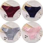 4PCS/Set Women&#39;s cotton briefs Sexy Low Waist Female Underpants Elasticity Comfortable Underwear Women&#39;s panties Lingerie M-XXL