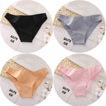 4PCS/Set Women&#39;s cotton briefs Sexy Low Waist Female Underpants Elasticity Comfortable Underwear Women&#39;s panties Lingerie M-XXL