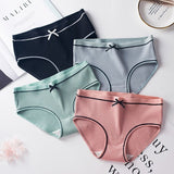 4Pcs/Lot Cotton Underwear Cute Knot Soft Breathable Briefs Young Panties Solid Girl Children Clothes