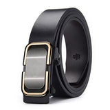 High Quality PU Leather Inner Wear Toothless Automatic Buckle Fashionable Business Jeans Belts for Men Luxury Designer Brand