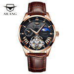 AILANG Quality Tourbillon Men&#39;s Watch Men Moon Phase Automatic montre Diesel Watches Mechanical Transparent Steampunk Clock