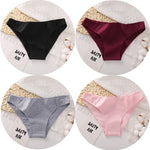 4PCS/Set Women&#39;s cotton briefs Sexy Low Waist Female Underpants Elasticity Comfortable Underwear Women&#39;s panties Lingerie M-XXL