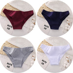 4PCS/Set Women&#39;s cotton briefs Sexy Low Waist Female Underpants Elasticity Comfortable Underwear Women&#39;s panties Lingerie M-XXL