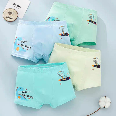 10 Pcs/Lot Boys Boxer Briefs Kids Underwear Baby Underpants Cartoon Print Soft Children Panties 2-12Years