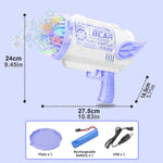 88/69Holes Bubble Gun Automatic Bubbles Machine Rocket Gun Launcher Shape Blower Soap Toys For Kid Bubble Machine Party Supplies