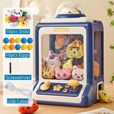 Mini Claw Machine Toys for Children DIY Automatic Doll Machines Coin Operated Play Game Claw Crane with Music Kids New Year Gift